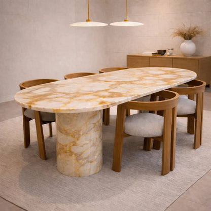 Custom Order Calacatta Viola Dining Table