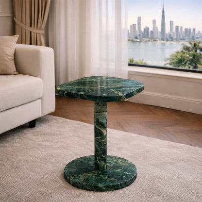 Custom Square Travertine Side Table