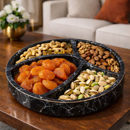 Dry Fruits Round Marble Tray