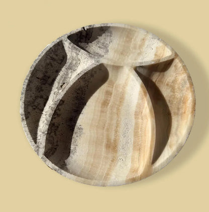 Dry Fruits Round Marble Tray 