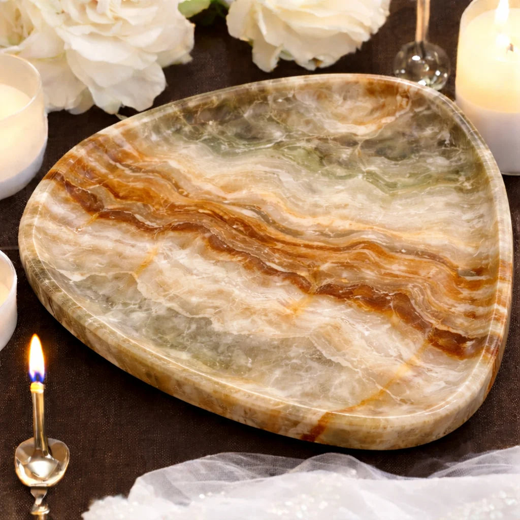Elegant Oval Design Serving Tray