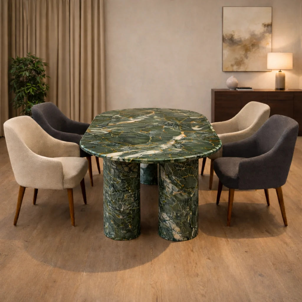 Elite Oval Marble Dining Table