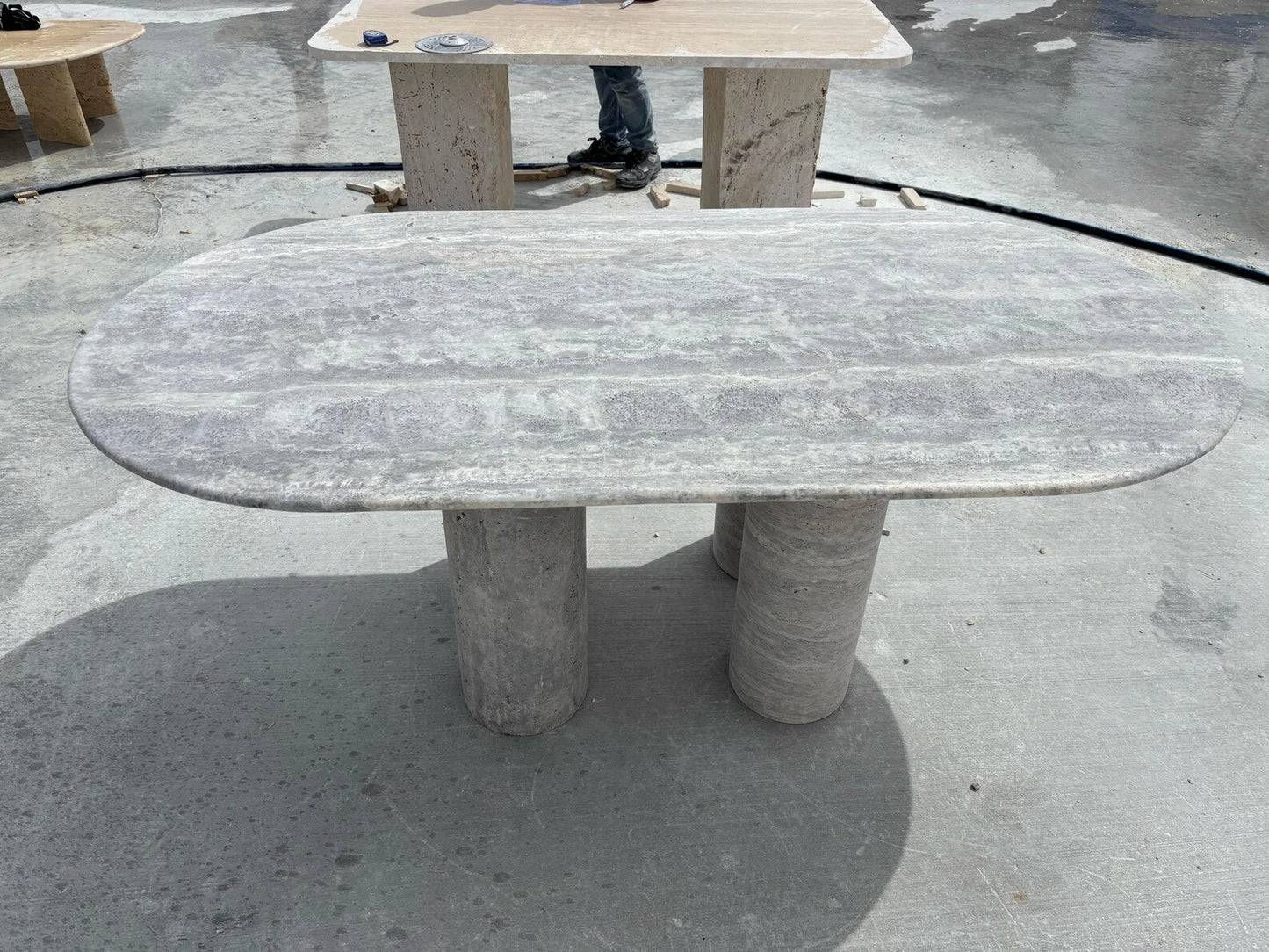 Elite Oval Marble Dining Table