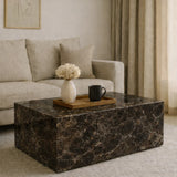 Golden Rectangular Coffee Table