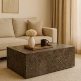 Golden Rectangular Coffee Table