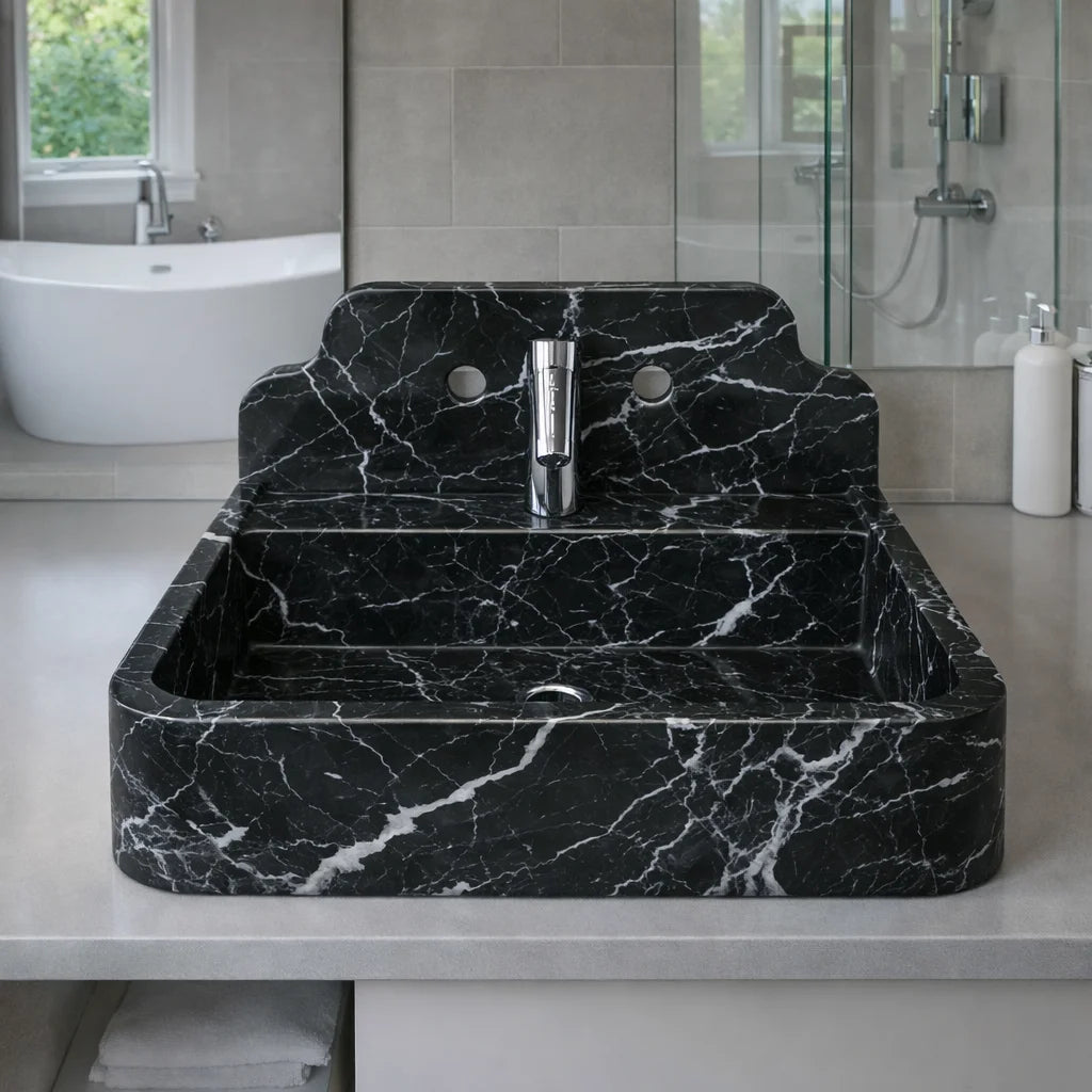 Floating Vanity with Backsplash