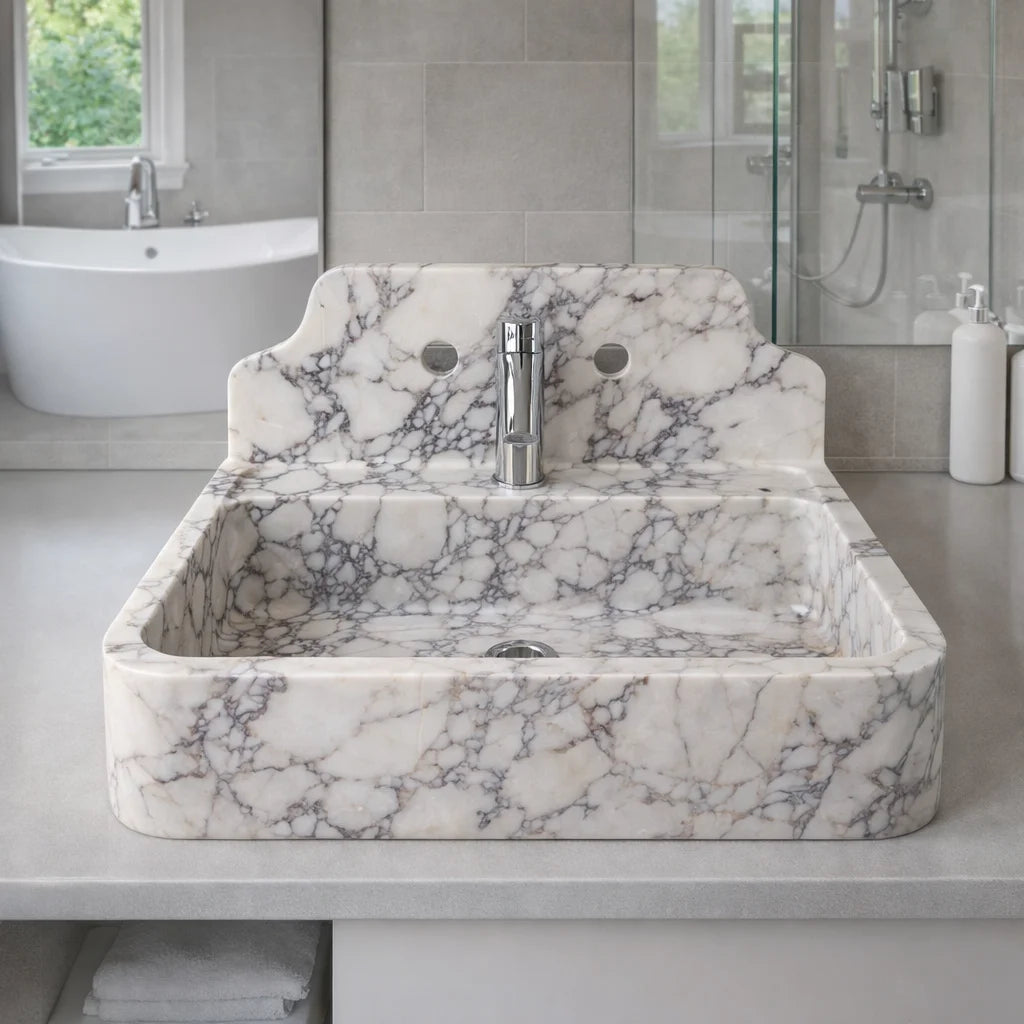 Floating Vanity with Backsplash