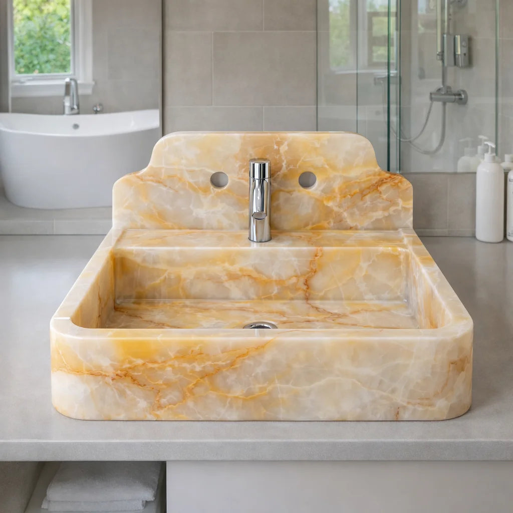 Floating Vanity with Backsplash