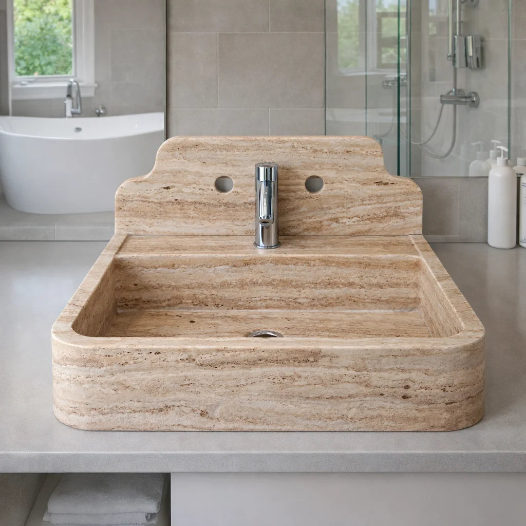 Floating Vanity with Backsplash