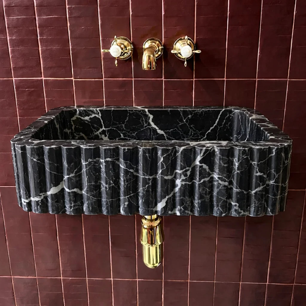 Fluted Washbasin Wall Mount Sink