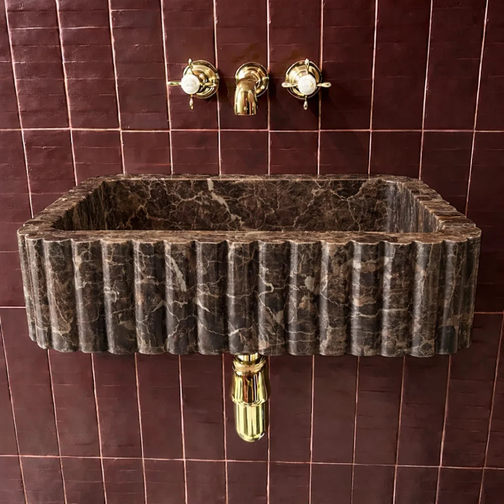 Fluted Washbasin Wall Mount Sink