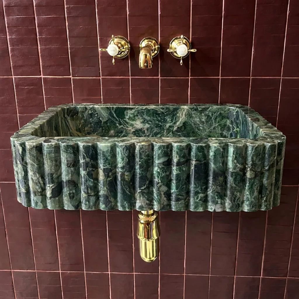 Fluted Washbasin Wall Mount Sink