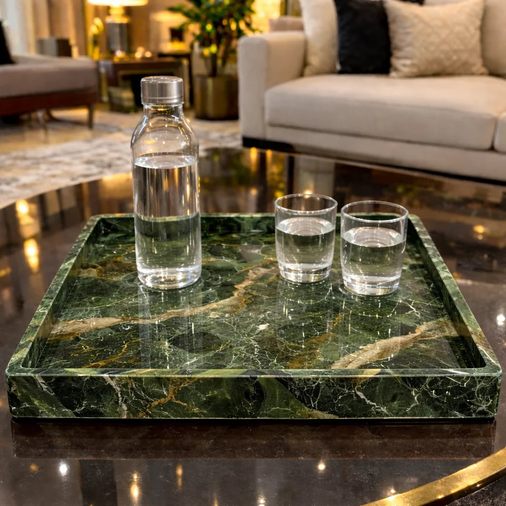 Gold Touch Marble Tray