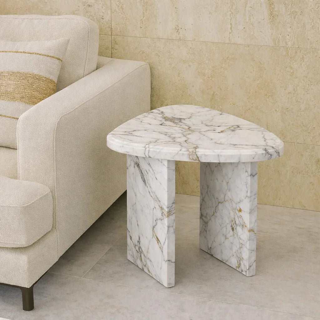 Valerio Luxe Stone Side Table