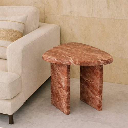 Valerio Luxe Stone Side Table