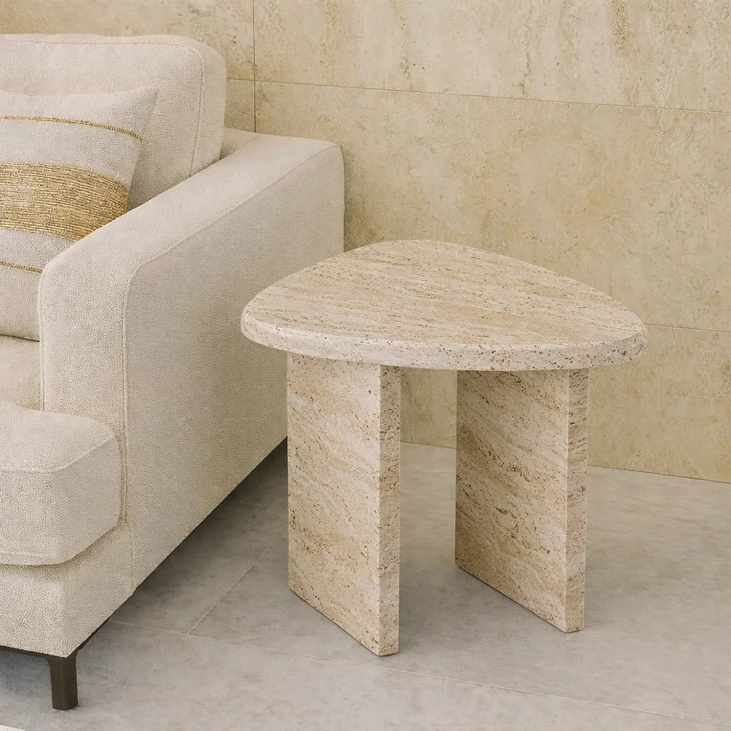 Valerio Luxe Stone Side Table