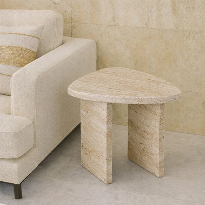 Valerio Luxe Stone Side Table