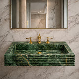 Hand-Carved  Viola Marble Sink