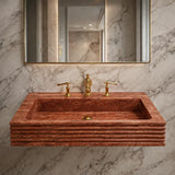 Hand-Carved  Viola Marble Sink
