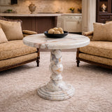 Gold Marble Pedestal coffee Table