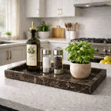 Handcrafted Marble Decorative Tray