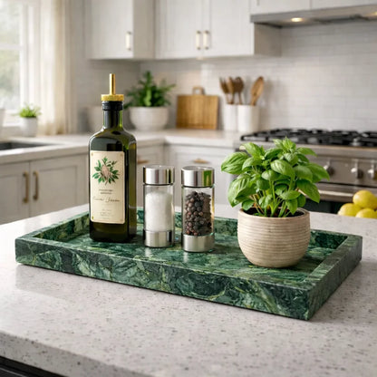 Handcrafted Marble Decorative Tray
