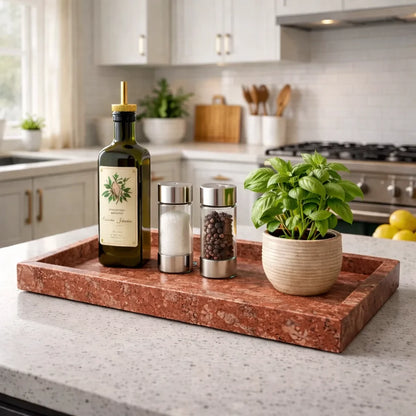 Handcrafted Marble Decorative Tray