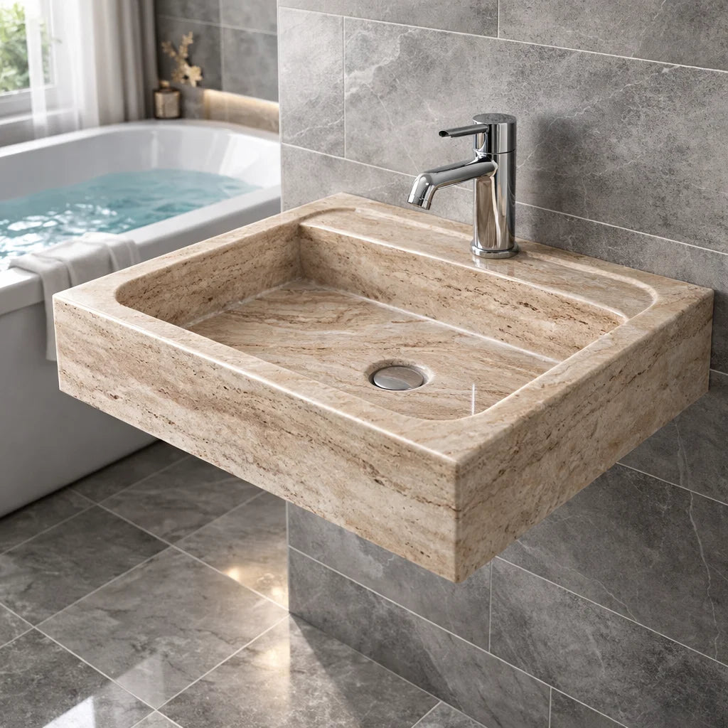 Handcrafted Natural Stone Basin