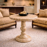 Gold Marble Pedestal coffee Table