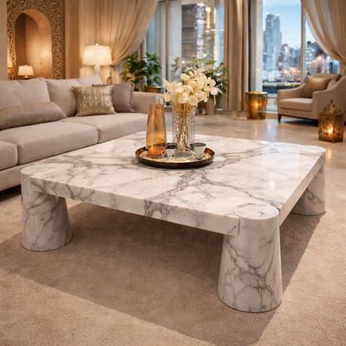 Carrara Royale Marble Coffee Table