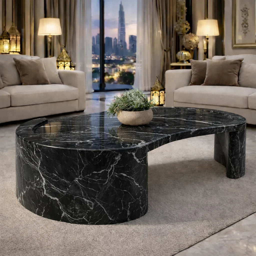 Aurora Curve Marble Coffee Table