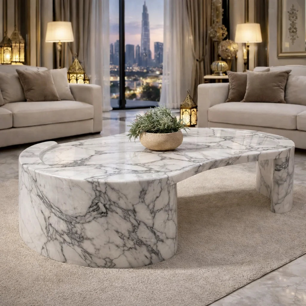 Aurora Curve Marble Coffee Table