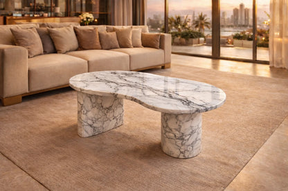 Carrara Flow Marble Coffee Table