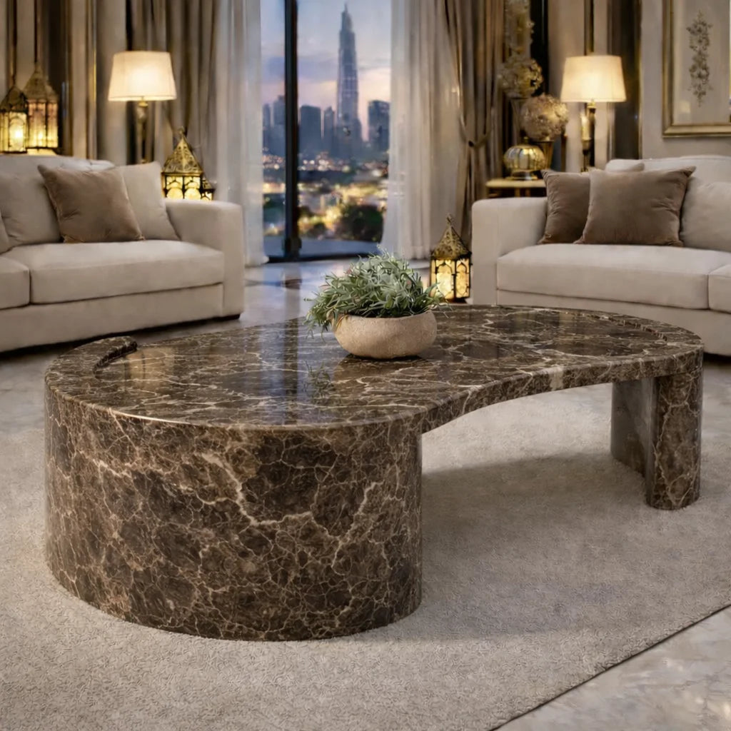 Aurora Curve Marble Coffee Table