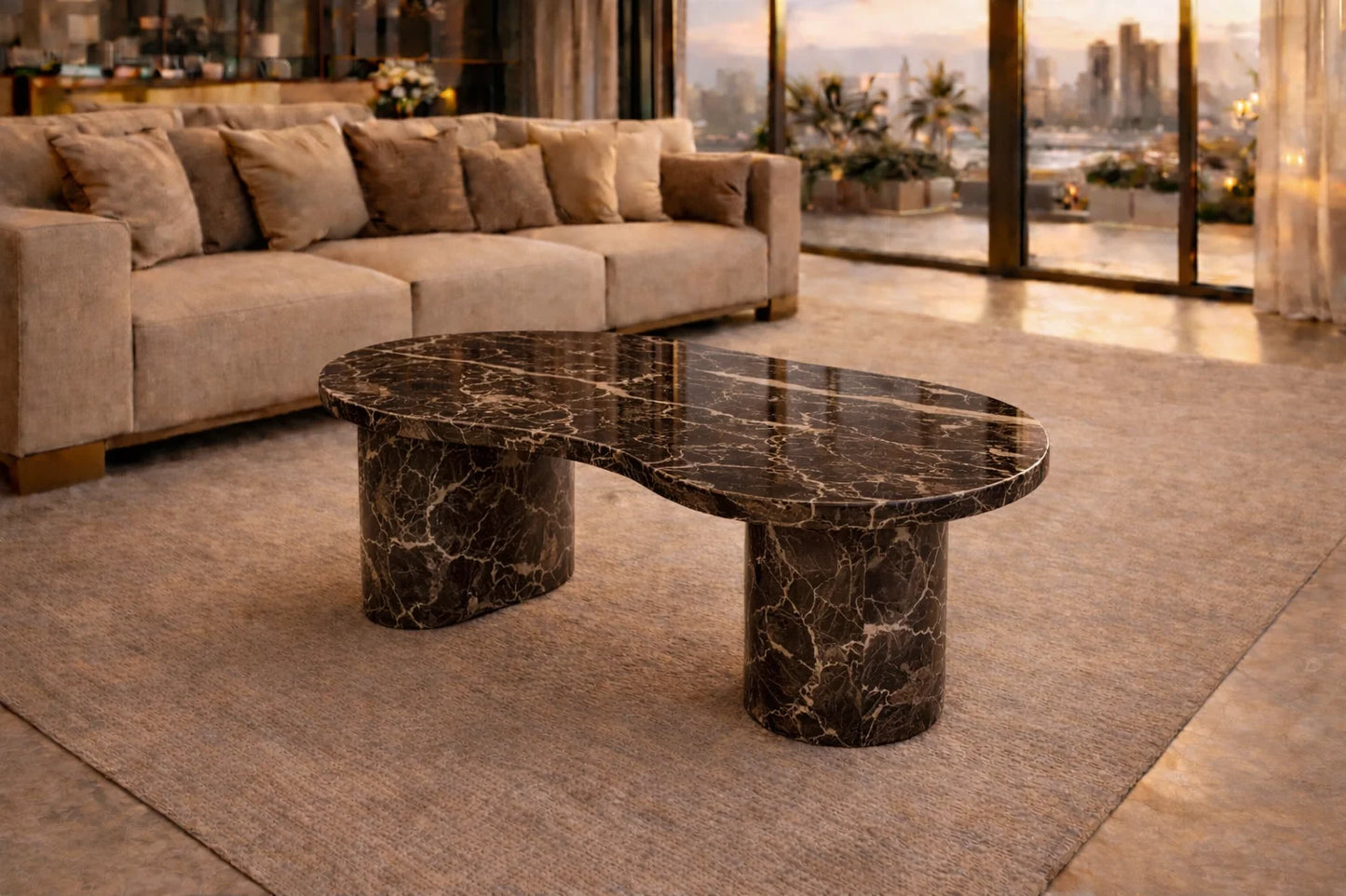 Carrara Flow Marble Coffee Table
