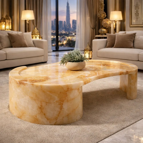 Aurora Curve Marble Coffee Table