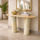 Lunara Fluted Marble Console