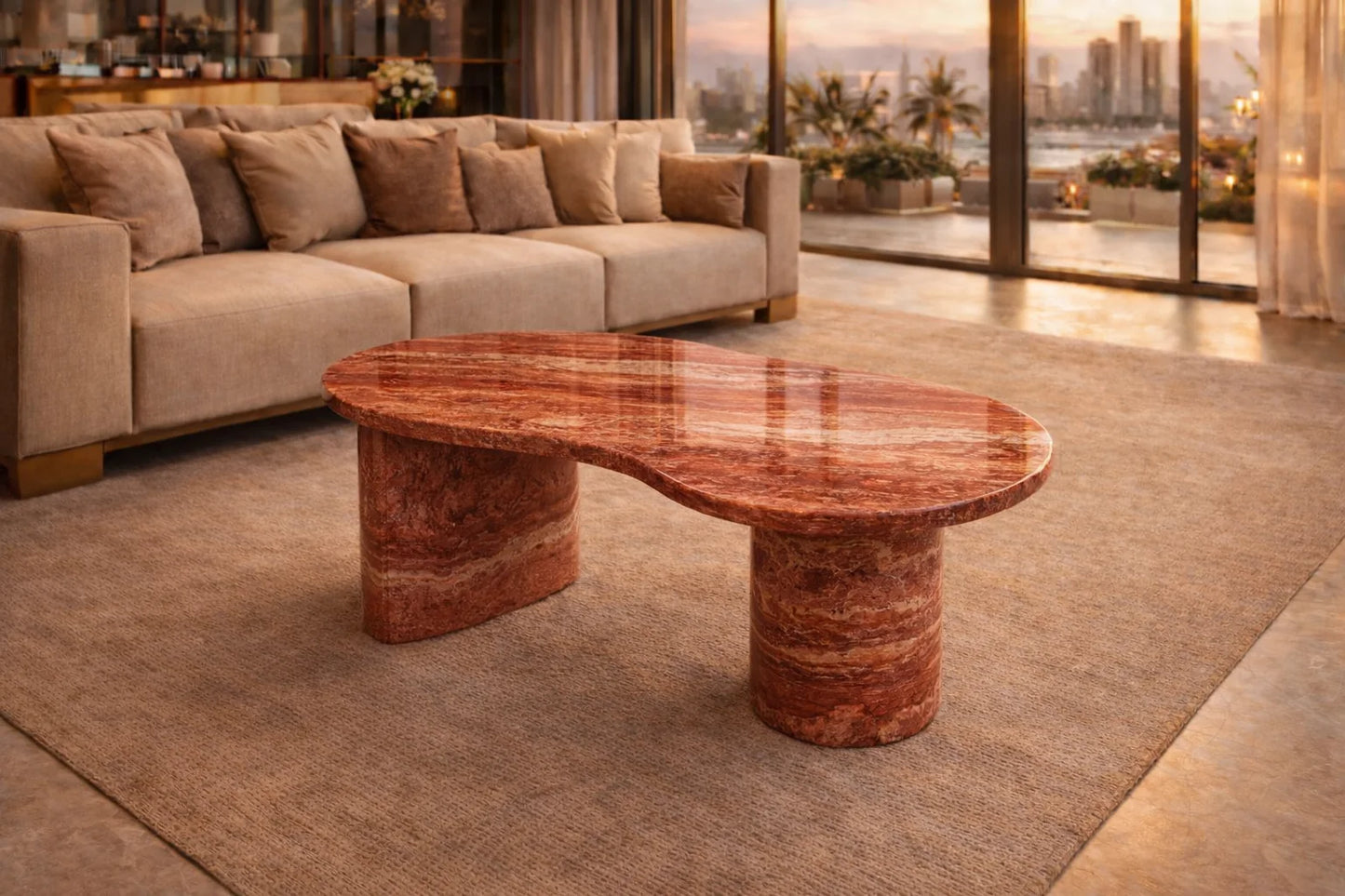 Carrara Flow Marble Coffee Table