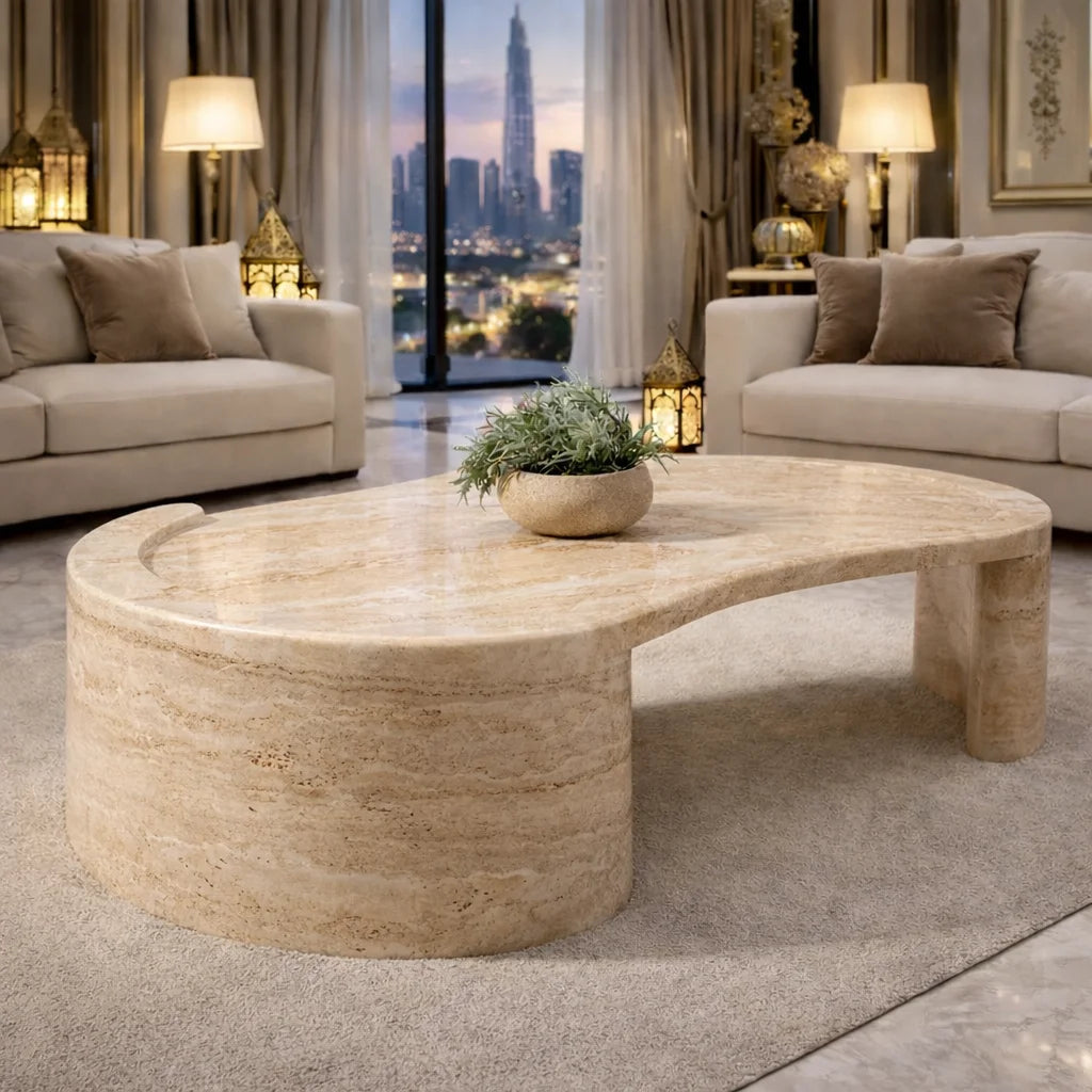 Aurora Curve Marble Coffee Table