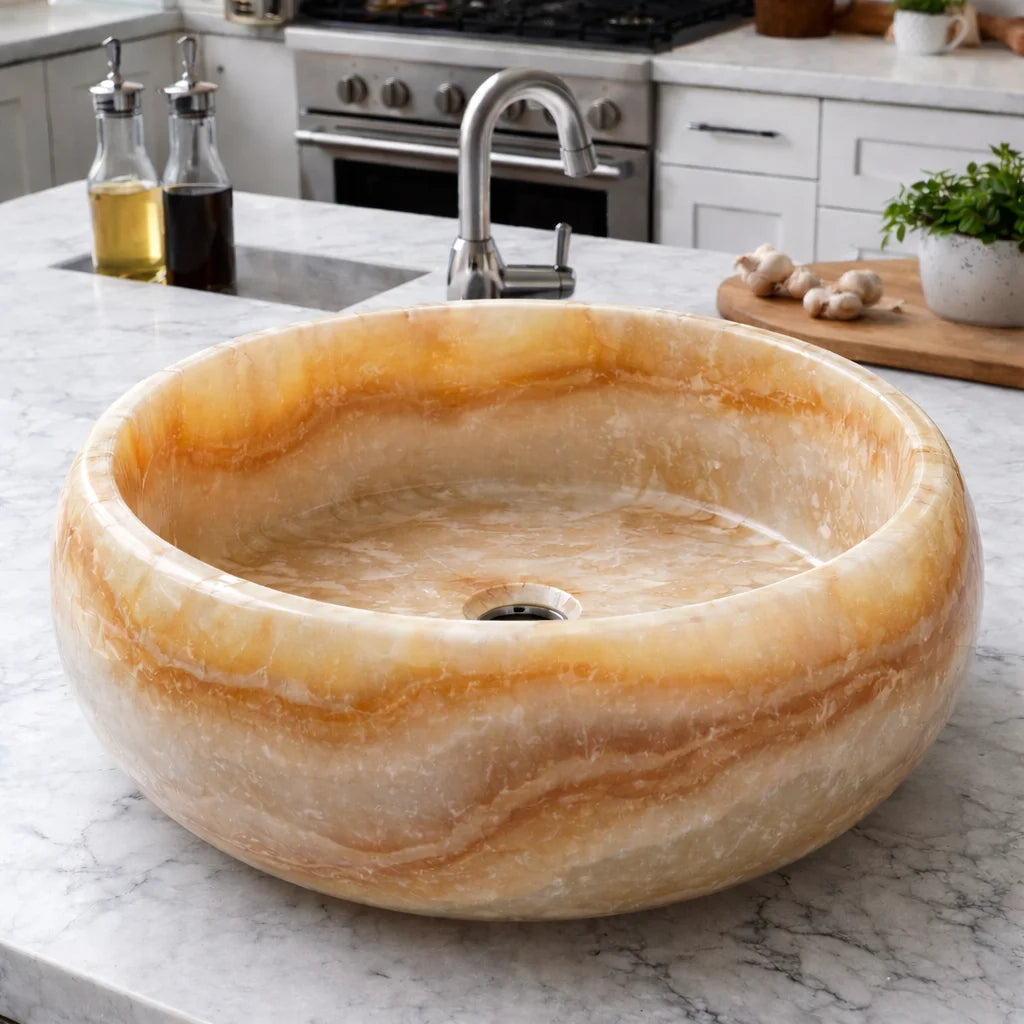 Honed Chamfered Stone sink