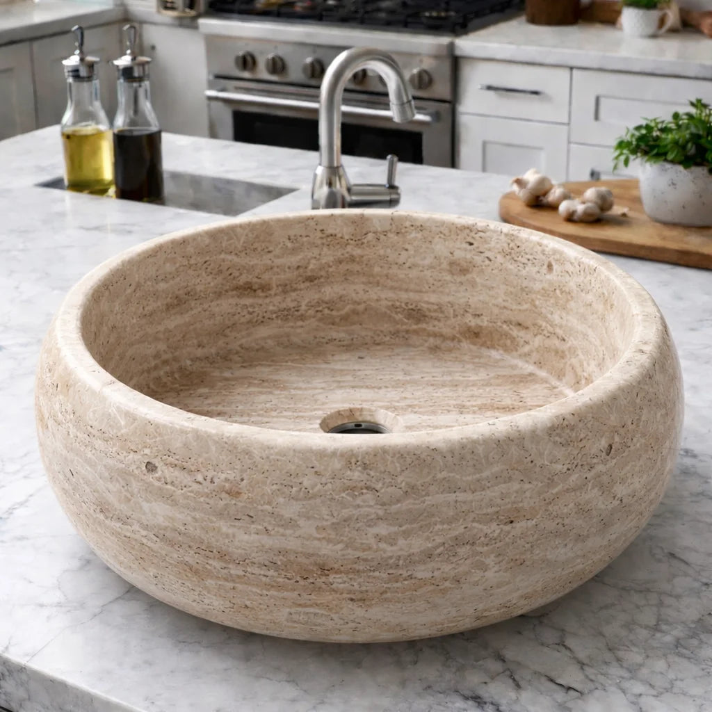 Honed Chamfered Stone sink