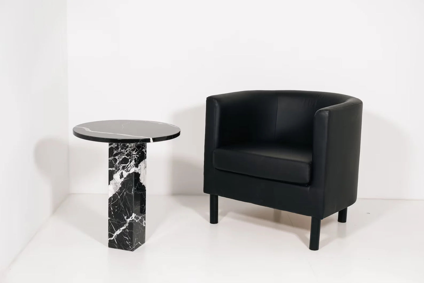 Midnight Marble Side Table