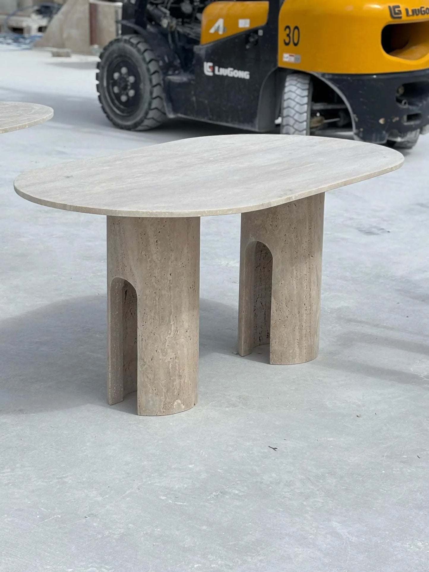 Arch Pillar Marble Dining Table