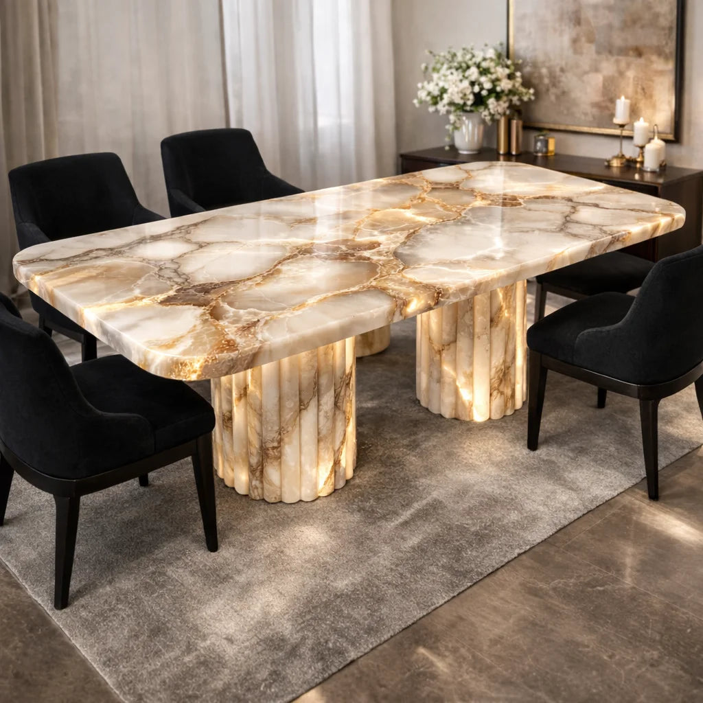 Imperial Vein Marble dining Table