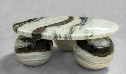 Jungle green and white Marble Coffee Table