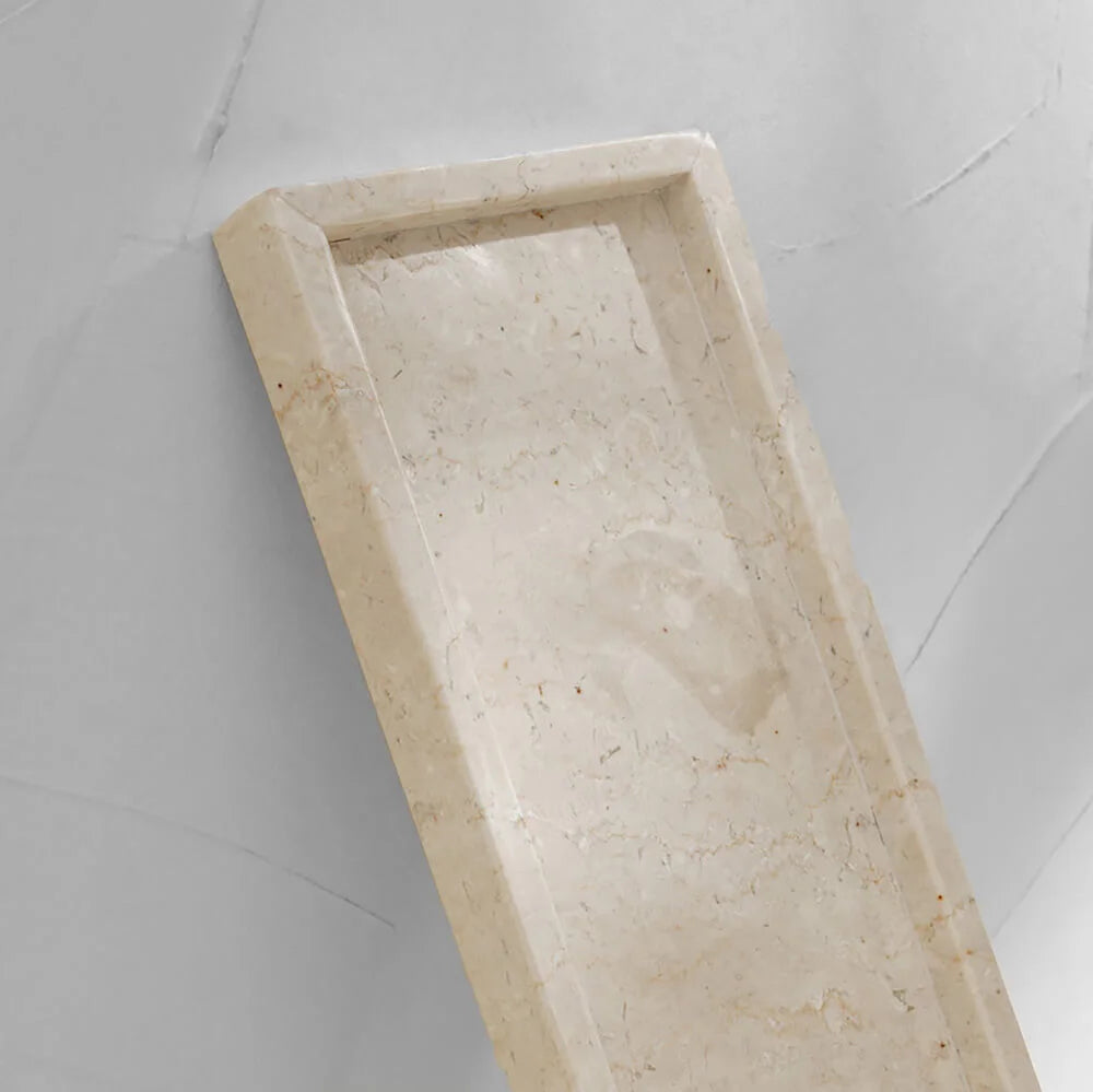 Large handcrafted marble decorative tray