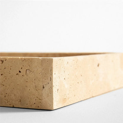 Large Travertine Marble Tray for Vanity