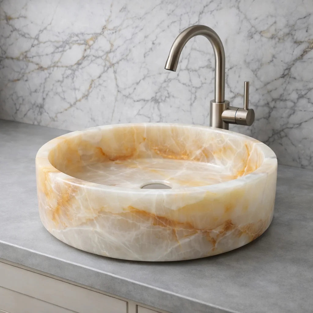 Lilac Marble Bathroom Sink