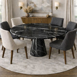 Luna Marble Round Dining Table