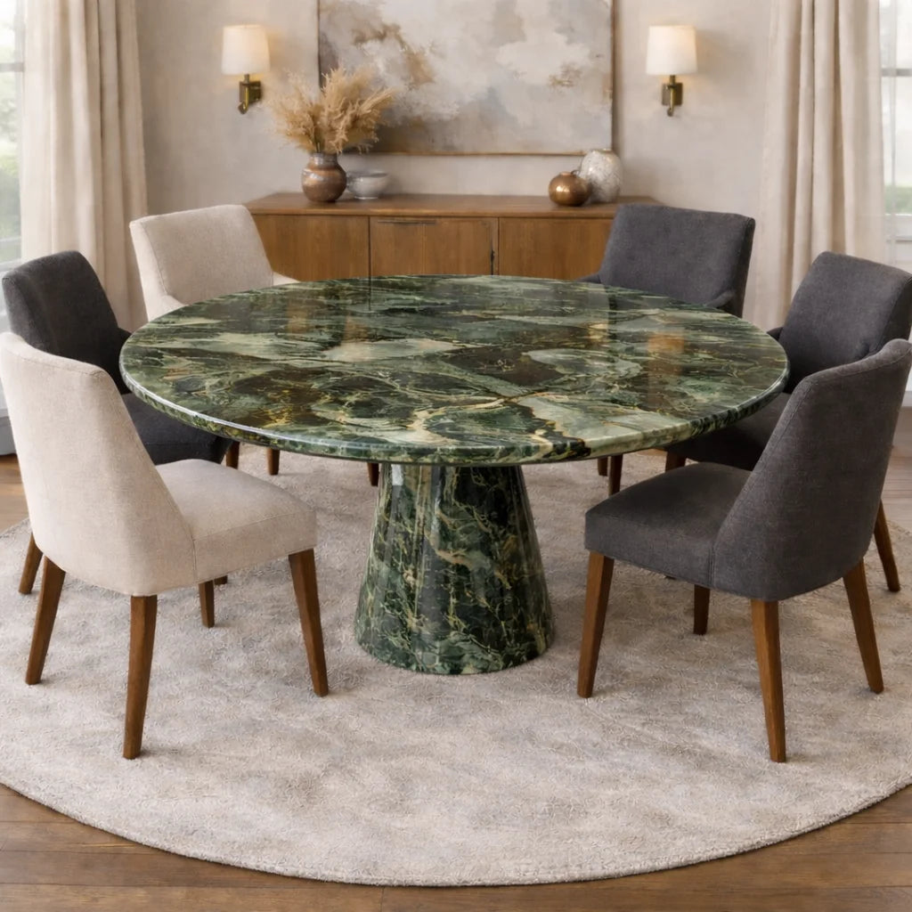 Luna Marble Round Dining Table